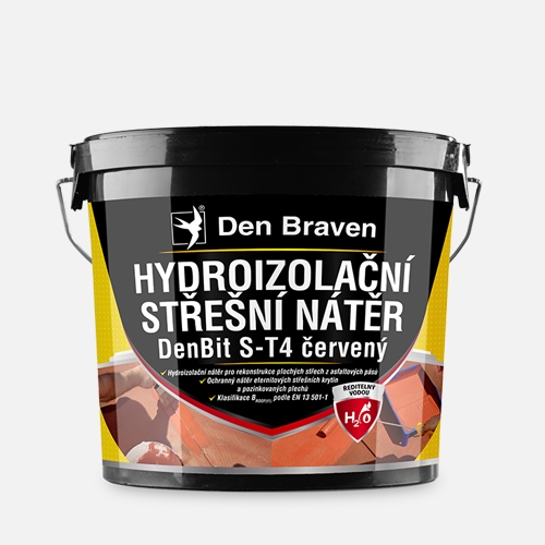 Střešní hydroizolační nátěr - DenBit S-T4 červený